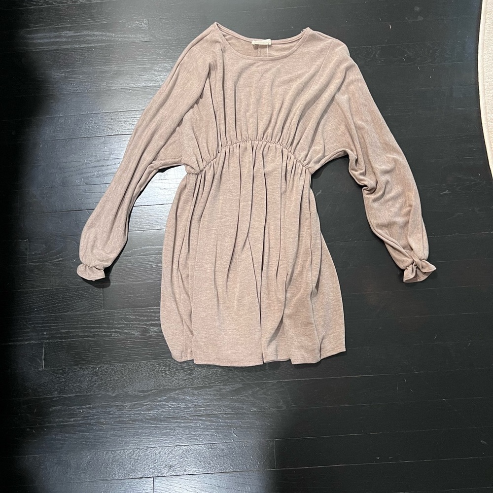 Taupe Long Sleeve Dress